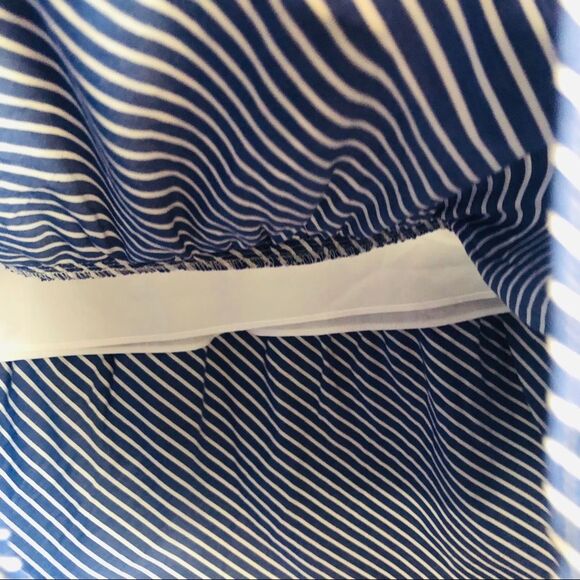 J. Crew Striped Tiered Ruffle Summer Skirt Sz. 6 Cotton/Stretch - Picture 7 of 8